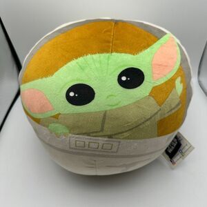 Star Wars Disney Mandalorian Child Baby‎ Yoda Cloud Pillow Yoda in Carriage 11"